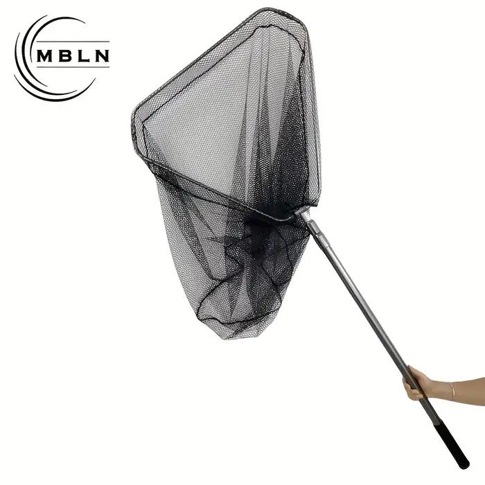 Filet de pêche en alliage d'aluminium 3M super long avec filet de 60 cm de diamètre et revêtement, é