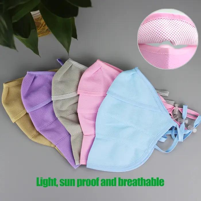 Masque de protection contre les UV pour femme, masque facial respirant, écharpe de couverture, boucl