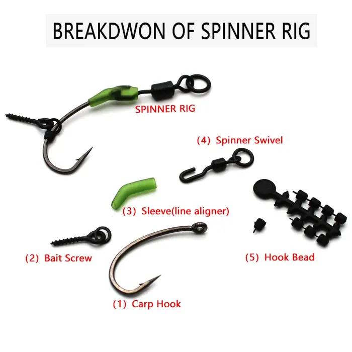 Anneau Spinner pivotant taille 8/11, accessoires de pêche à la carpe, émerillons à changement rapide