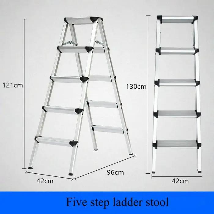 Echelle domestique pliante en alliage d'aluminium epais avec tabouret a chevrons pour femmes et hommes occasions speciales bricolage maintenance maison