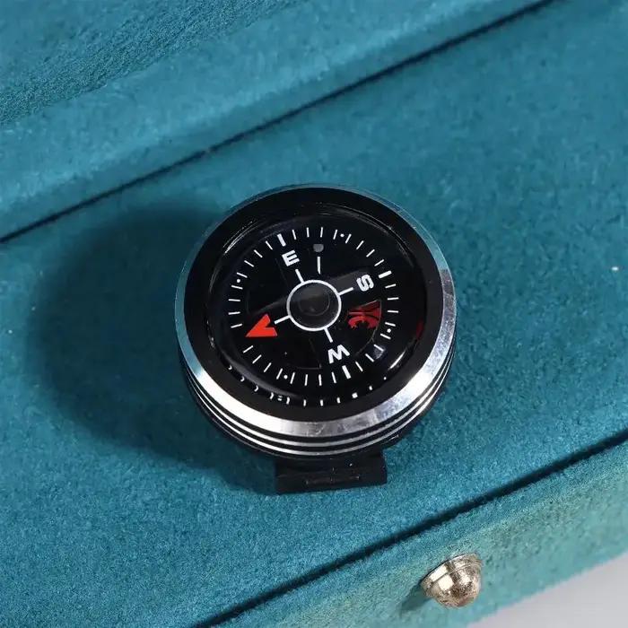 Mini boussole de survie portable en acier résistante aux chocs et à l'eau pour randonnée et camping, accessoire de navigation pour bracelet de montre occasions spéciales