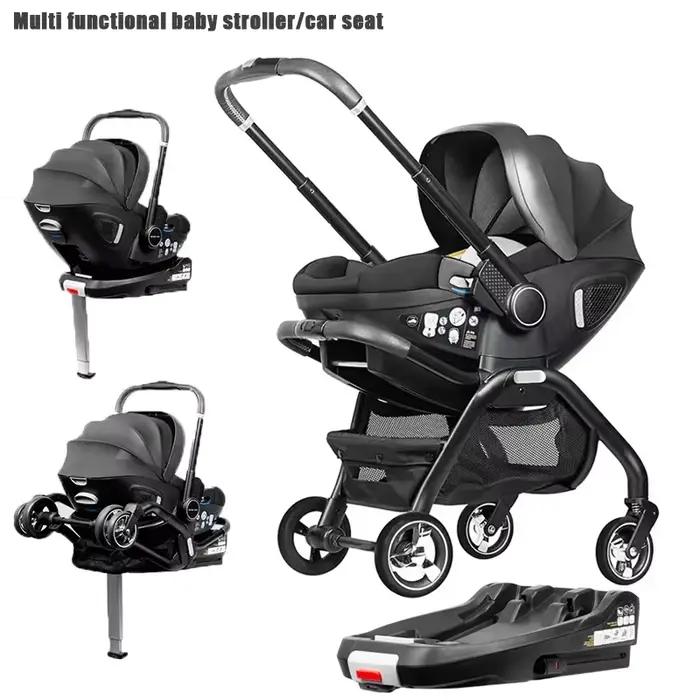 Poussette 4-en-1 avec base ISOFIX expédiée depuis l'UE, siège auto pour enfant, poussette de luxe po