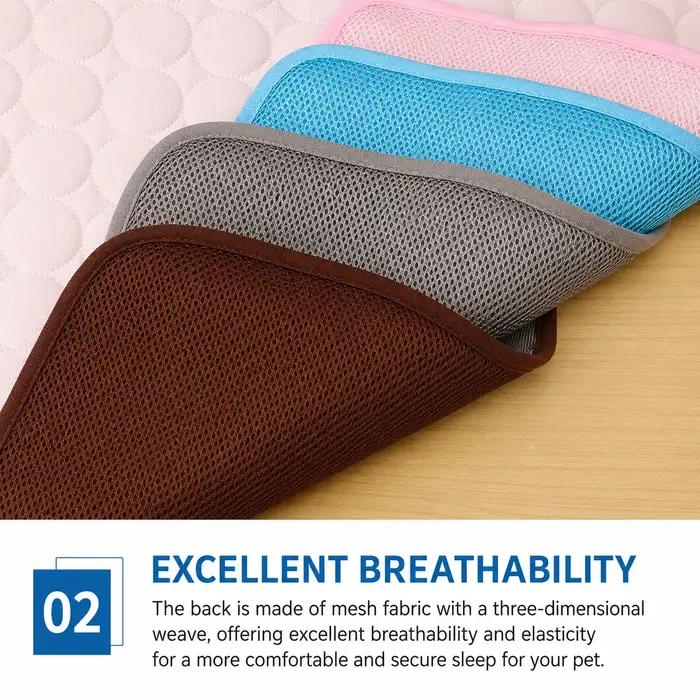Tapis rafraîchissant pour chien Ice Silky, coussin rafraîchissant en polyester respirant, lit léger pour soulager la chaleur, facile à nettoyer pour toutes les races de chiens