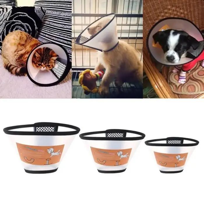 Collier de protection anti-morsure pour chats et chiens, 9 tailles, collier élisabéthain de récupération, protection pour animaux de compagnie