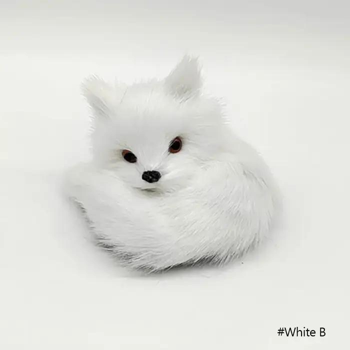 Mini Renard En Peluche Pour La Décoration De Maison, Simulacre Animal Accroupi, Figurine Décorative Robuste Pour Salon Occasions Spéciales