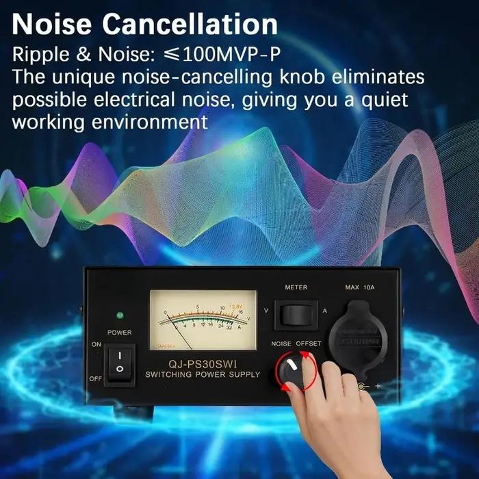 Alimentation cc 13.8V 30A pour radio amateur, alimentation de banc régulée avec décalage de bruit, c