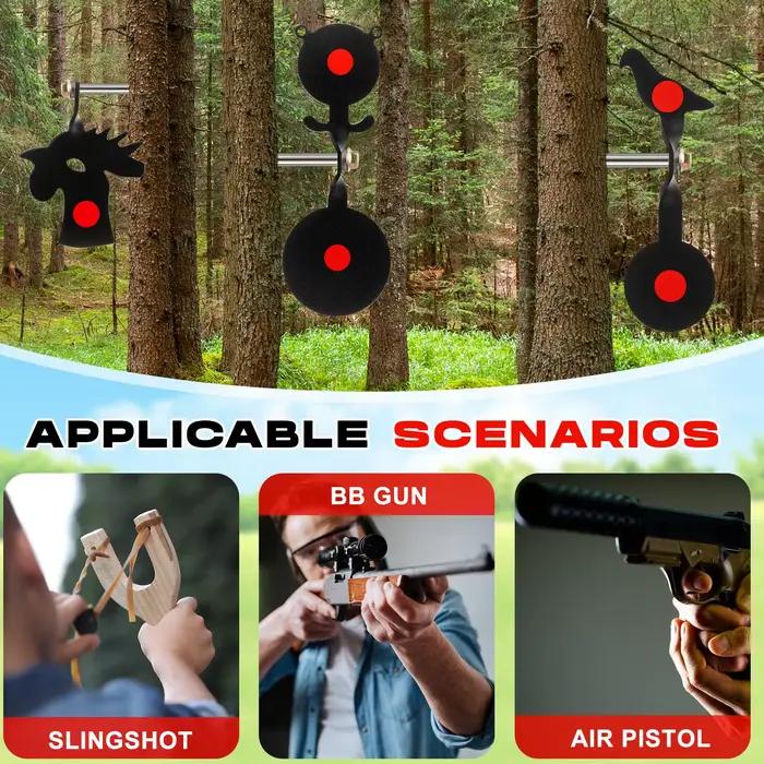 Animaux en métal Ours/Oiseau/Poulet 360 ° Cibles rotatives pour pistolet BB