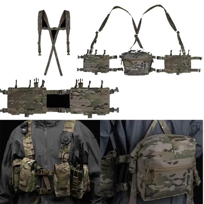 Plateforme tactique Alpha en tissu Cordura avec support MOLLE pour activités d'équipe et jeux tactiques homme toutes saisons
