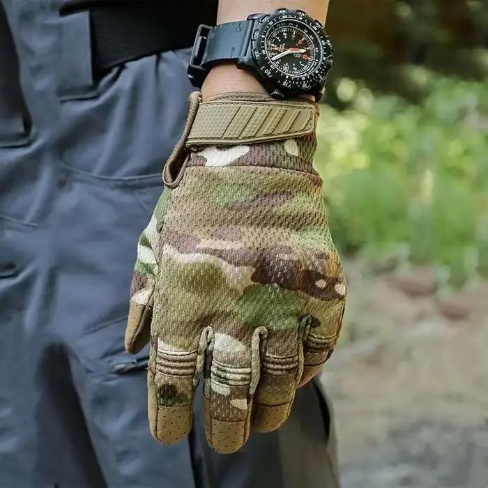 Gants tactiques camouflage écran tactile unisexe pour chasse, airsoft, cyclisme et usage quotidien