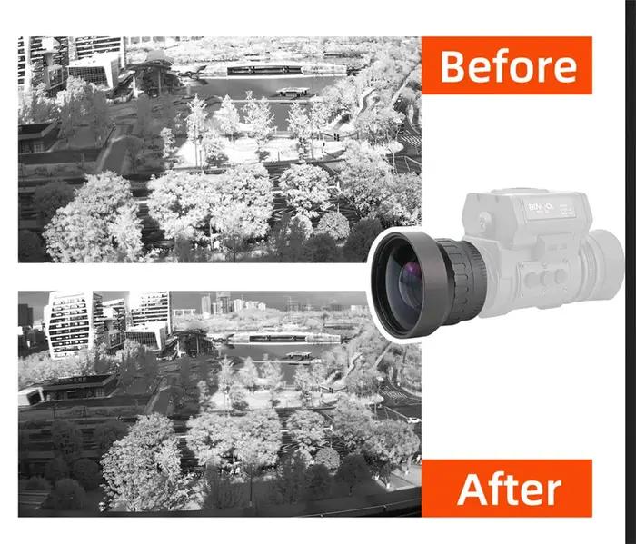 Objectif grand angle 55° NVG30 NVG50 pour vision nocturne - Lentille optique 940nm pour casque et jumelles NVG
