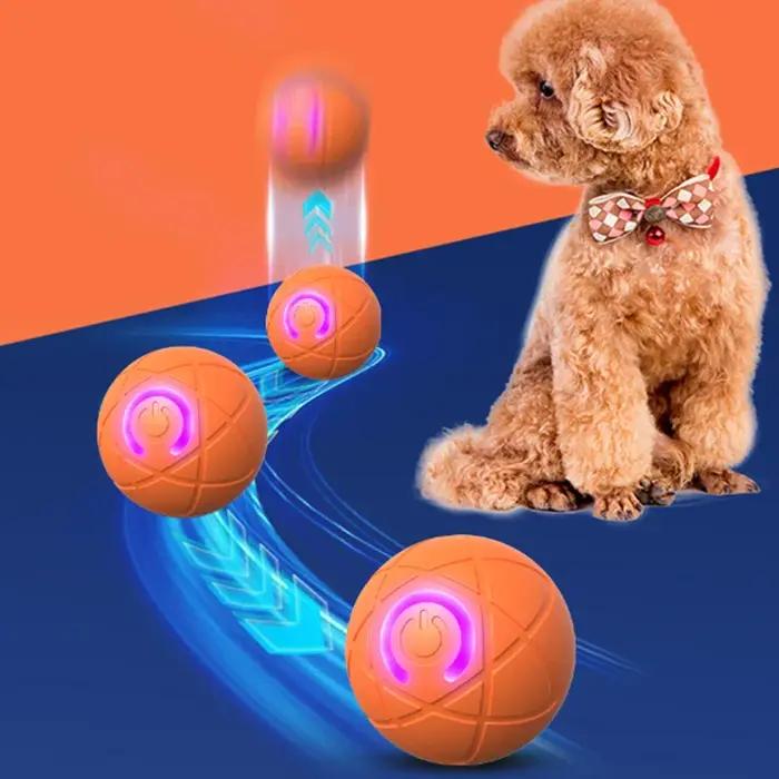 Balle électrique interactive intelligente pour chien avec LED