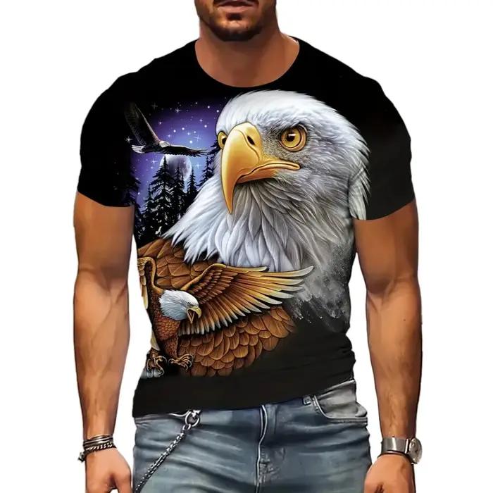 Fierce Eagle T-Shirt homme Animal 3D imprimé