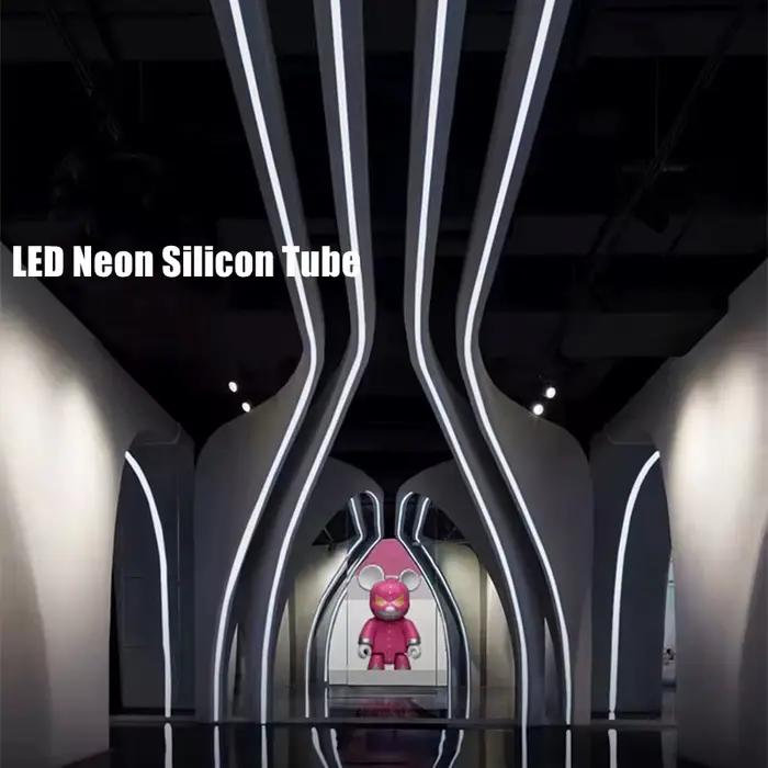 Tube de ULau néon LED, ruban de gel de pton flexible, décor linéaire étanche IP67, bande lumineuse e