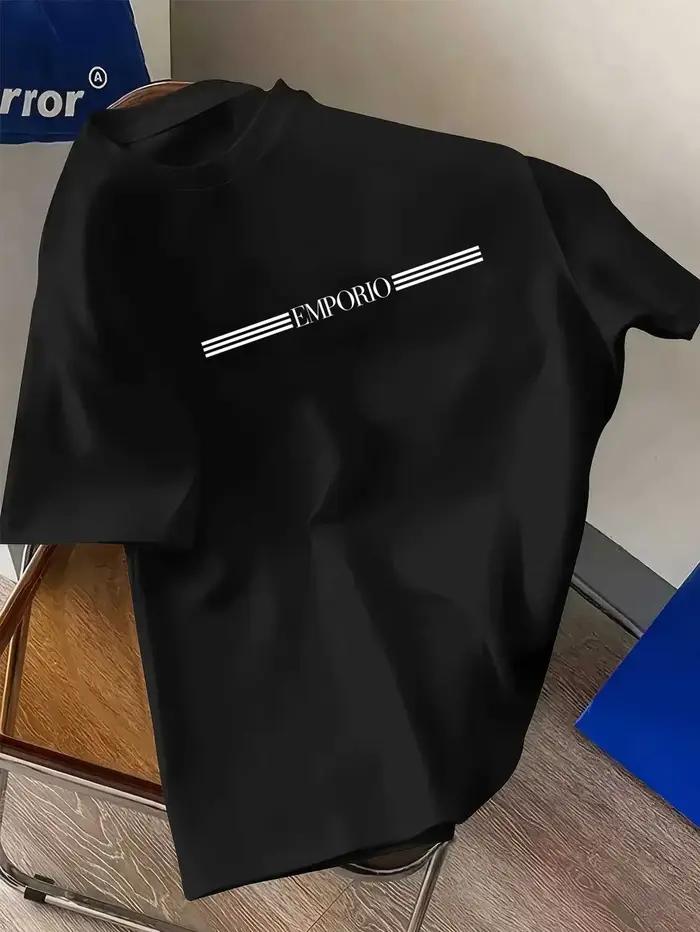 Vêtements de mode urbaine - T-shirt de luxe pour homme en coton pur 100% de haute qualité avec imprimé lettres
