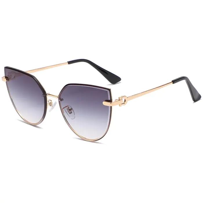 Lunettes de soleil vintage cat eye sans monture pour femme - Protection UV chasse randonnée