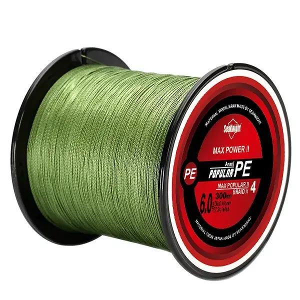Ligne de pêche SeaKnight TriPoseidon Série 4 multifilament 300m fil tressé flottante pour pêche en bateau océanique plage lac rivière réservoir d'étang ruisseau occasions spéciales