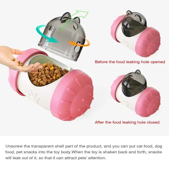 Distributeur de nourriture interactif Wobble jouet à bascule pour chiots distributeur lent de friandises pour chiens et chats accessoire d'entraînement pour animaux occasions spéciales