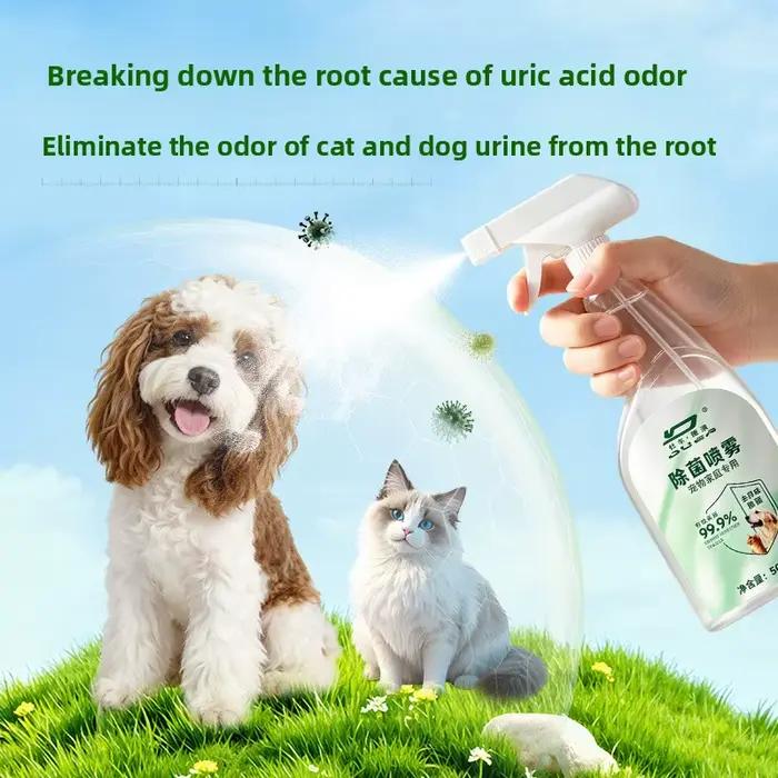 Spray stérilisant pour animaux de compagnie désodorisant enzymatique pour urine de chat et de chien pour chenils chatiers et litière occasionnellement usage régulier entretien maison propre