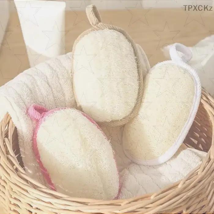 Éponge de luffa pour bain-douche ; Outil d'exfoliation naturelle ; Brosse de nettoyage de la peau douce.