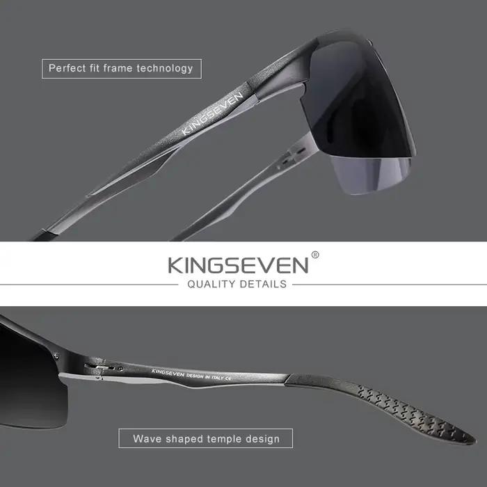 KINGSEVEN UV400 lunettes de soleil polarisées pour hommes cyclisme conduite miroir lentille mâle lun