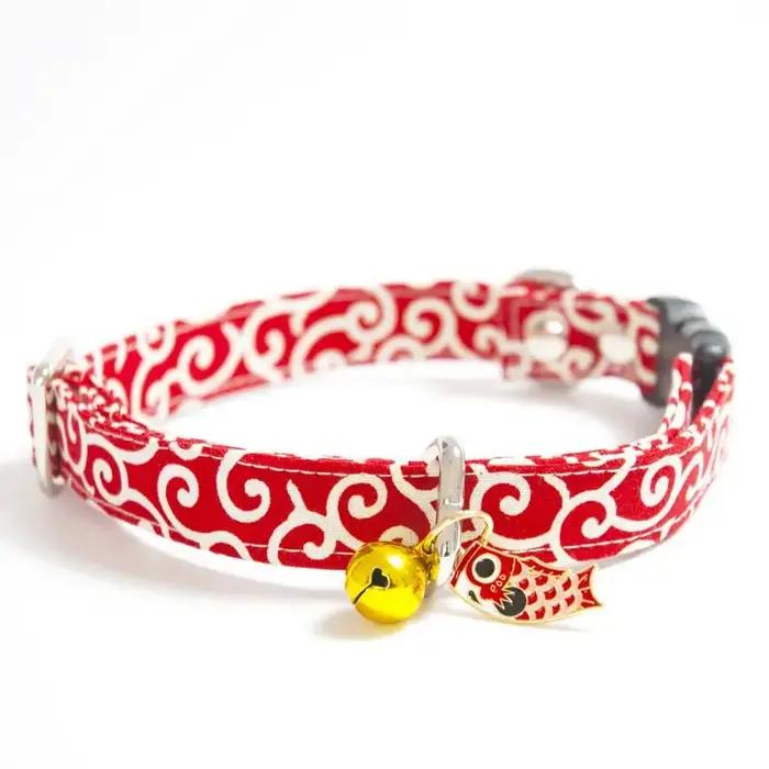 Colliers pour chat à motif bronzant de Style japonais, collier pour chien de petite et moyenne taill