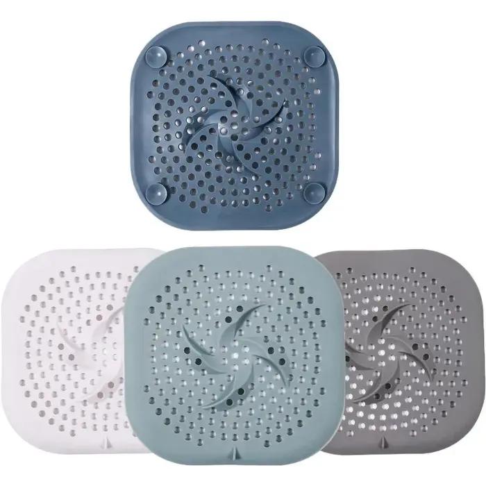 Couvercle de vidange de douche, collecteur de cheveux, baignoire de salle de bains avec ventouse, fi