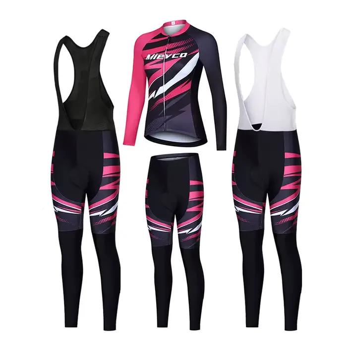Vêtements de cyclisme pour femmes ensemble sportif printemps automne maillots combinaison de course à la mode pour randonnées et compétitions