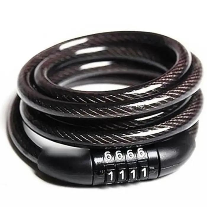  Serrure à chaîne de sécurité robuste – Cadenas à code à 4 chiffres pour motos et vélos de montagne 
