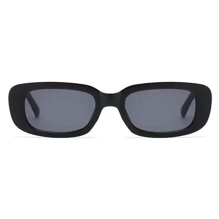 Lunettes soleil rétro vintage petit rectangle UV400 pour femme homme été plage voyage