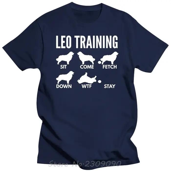 Leo formation pour les propriétaires de Leonberger Premium T-Shirt nouvelle mode graphique t-shirts coton Fitness