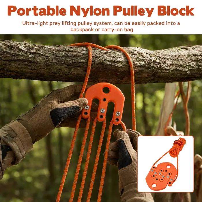 Système de poulie de levage pour la chasse, équipement de sécurité pour sac à dos, outil de levage suspendu pour la gestion du transport