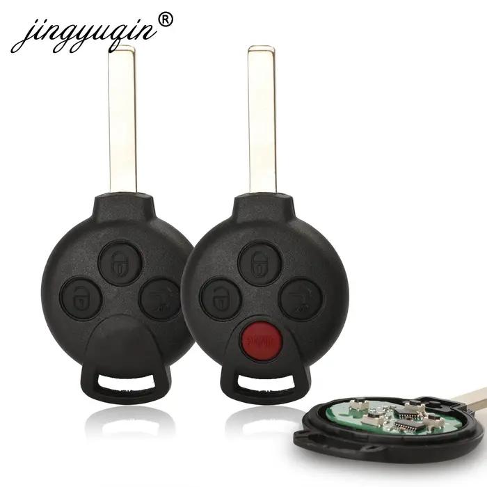 Jingyuqin clé à distance de voiture 3/4 boutons adaptée pour mercedes-benz Smart Fortwo 451 2007 - 2