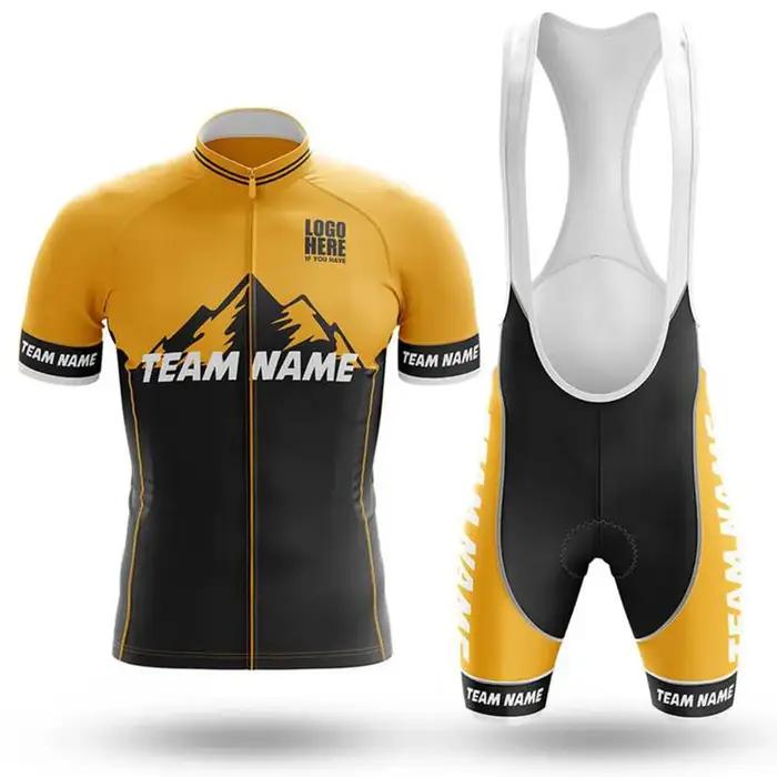 Maillot de cyclisme professionnel personnalisé avec nom de l'équipe de vélo