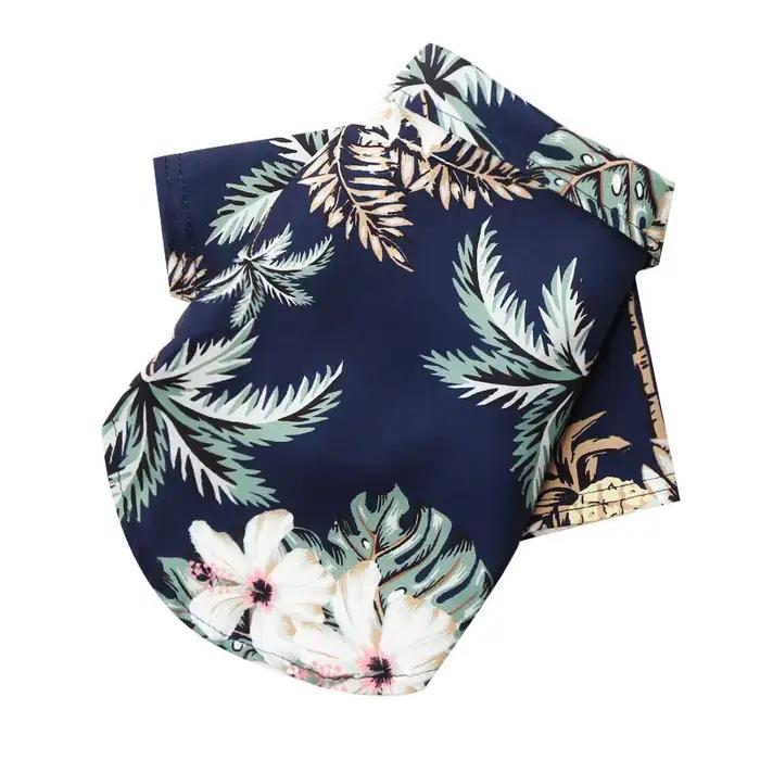 Chemises décontractées pour chien à motif floral ananas hawaïen