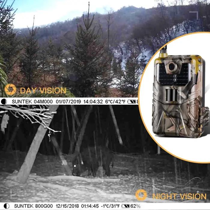 Caméra de chasse pour la faune 20MP HC900LTE 1080P Mobile Sans Fil 4G FTP MMS SMS SMTP Surveillance Cellulaire par E-mail pour Utilisation Extérieure