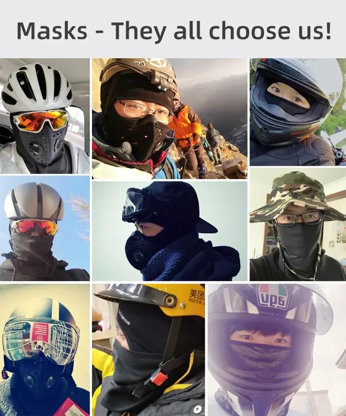 ROCKBROS masque complet chaud hiver écharpe cagoule casque doublure pêche ski randonnée vélo