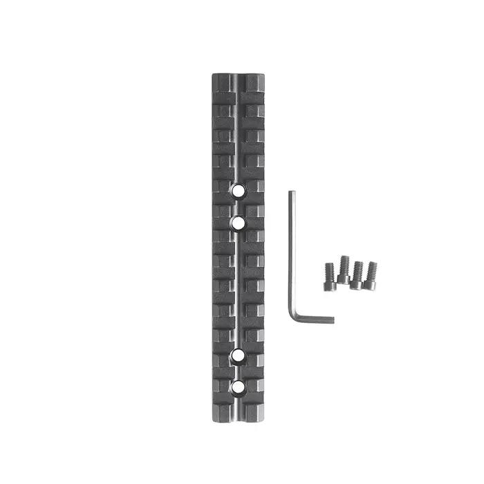 Rail de montage optique Weaver Picatinny pour Mossberg 500 et autres fusils à pompe - 13 fentes - 4 trous - aluminium noir - accessoires de chasse