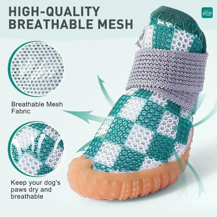 Chaussures pour animaux de compagnie chaussons pour chiots pour petits chiens chaussée chaude été respirant bottes