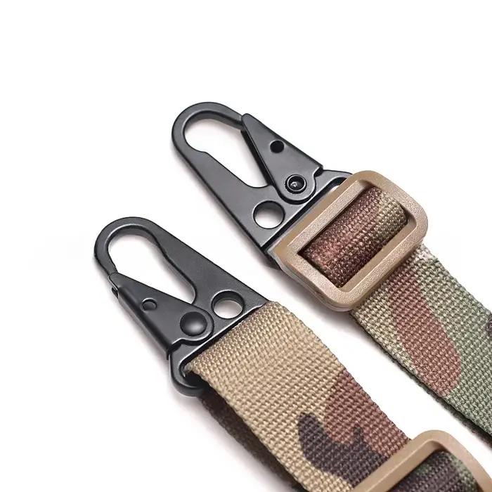 Élingue tactique pour fusil de chasse homme toile de nylon 500D rembourrée configuration un ou deux points confortable pour tir et chasse
