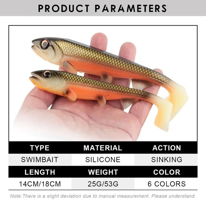 Spinpoler 14 cm/18 cm Shad brochet leurre nageur queue carrée pour brochet perche poisson-chat Zande
