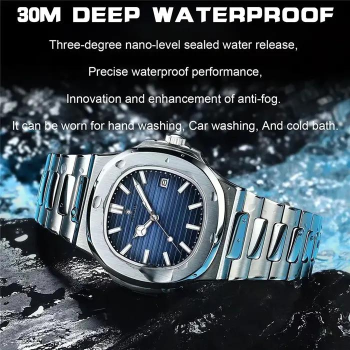 Montre automatique homme luxe - Mouvement casual business - Montre-bracelet quartz cadeau masculin