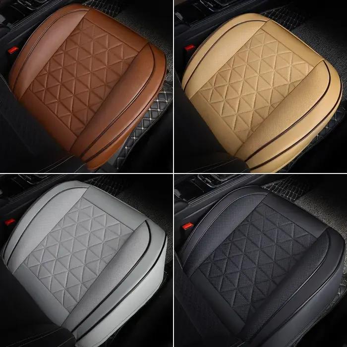 Housse de siège avant de voiture en cuir PU, coussin de siège de voiture, protection universelle de