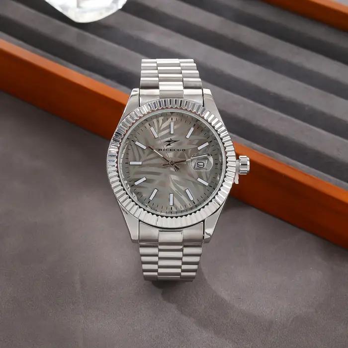 Montre homme chronographe acier inox - Style rétro business classique - Mouvement quartz mode masculine