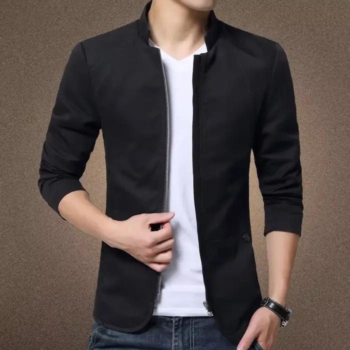 Veste Homme MRMT 2026 – Manteau Décontracté Slim en Coton Lavé avec Col pour Homme – Vêtement d'exté