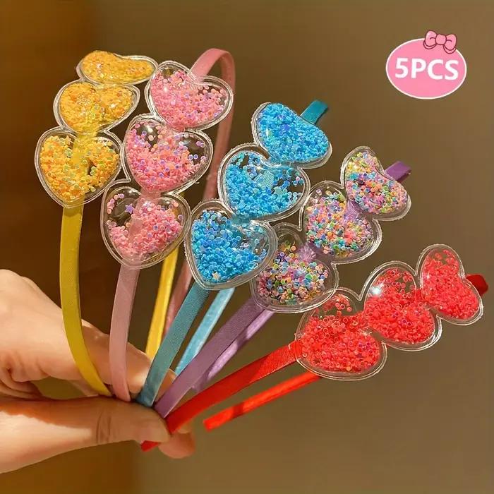 Bandeaux Cœur Mignons Pour Filles 7-13 Ans Accessoires Cheveux Scintillants Occasions Spéciales