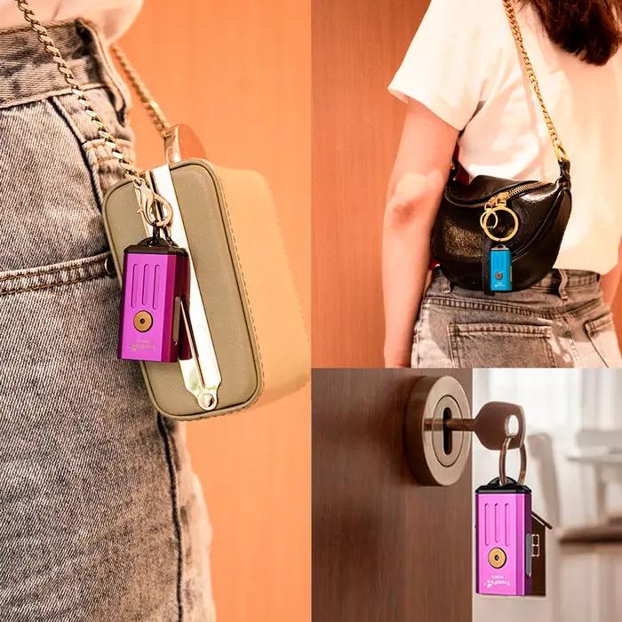 Mini lampe de poche LED aste USB, porte-clés, lampe UV, lumière rouge, comparaison de couleurs, cade