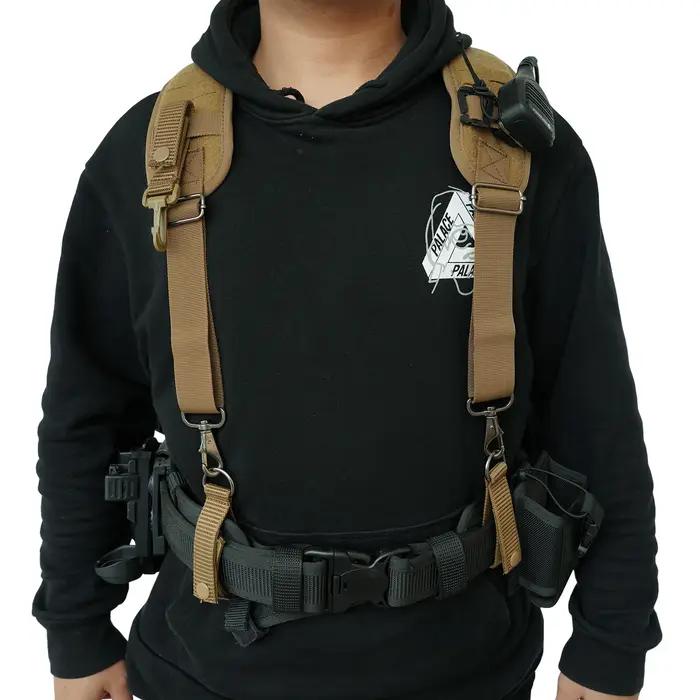 Bretelles à crochet en métal pour service, ceinture militaire SFP, bretelles de police, loi poly