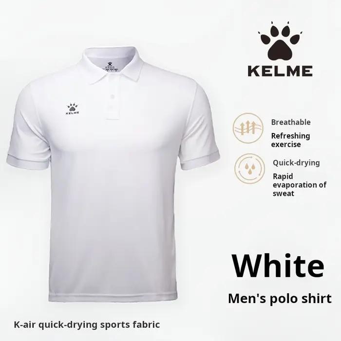 Kelme Polo hommes été séchage rapide à manches courtes T-shirt Club formation Football uniformes chemise de Culture pers