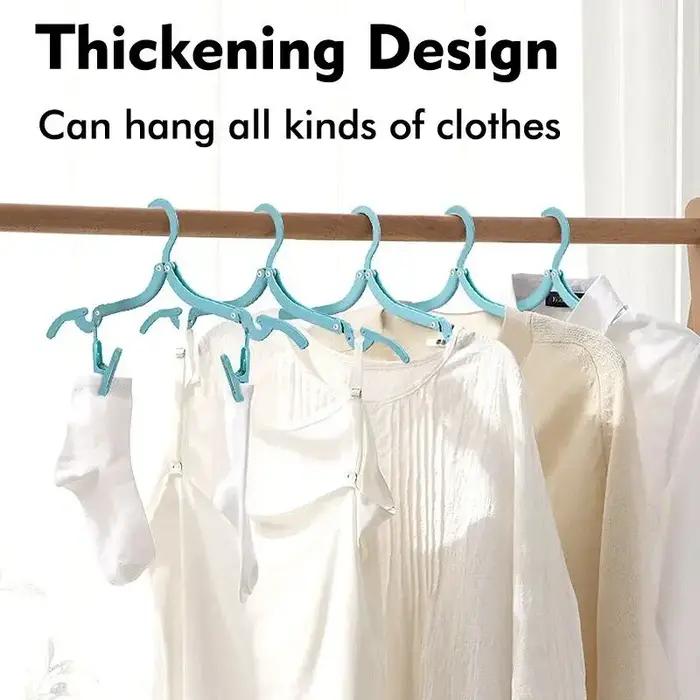 Cintre pliable avec sac de rangement, portable pour les voyages d'affaires, séchage de vêtements, adapté aux dortoirs et aux voyages