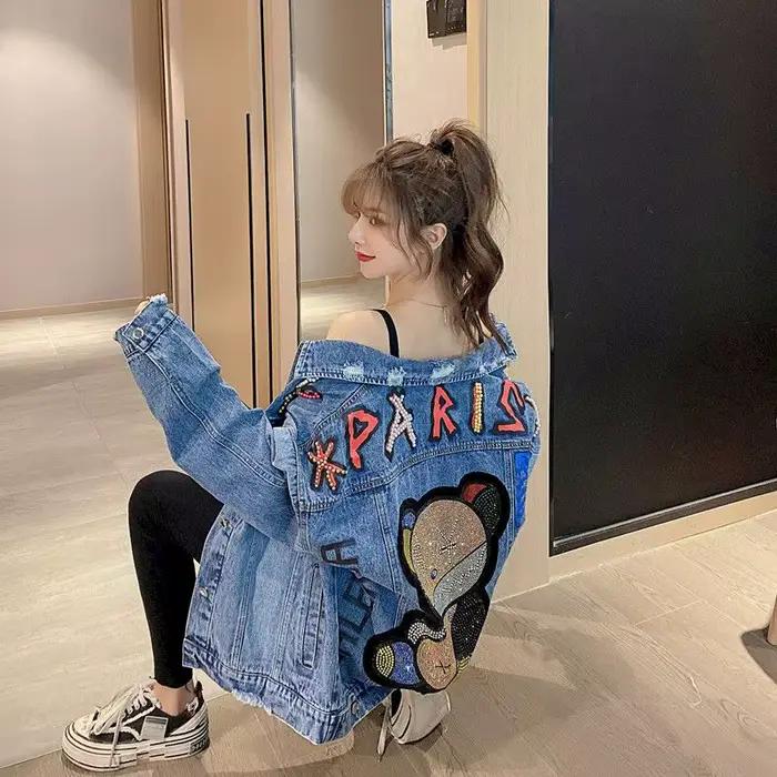 Veste en Jean pour femme, manteau décontracté, ample, tendance, tendance, tendance, tendance, collec